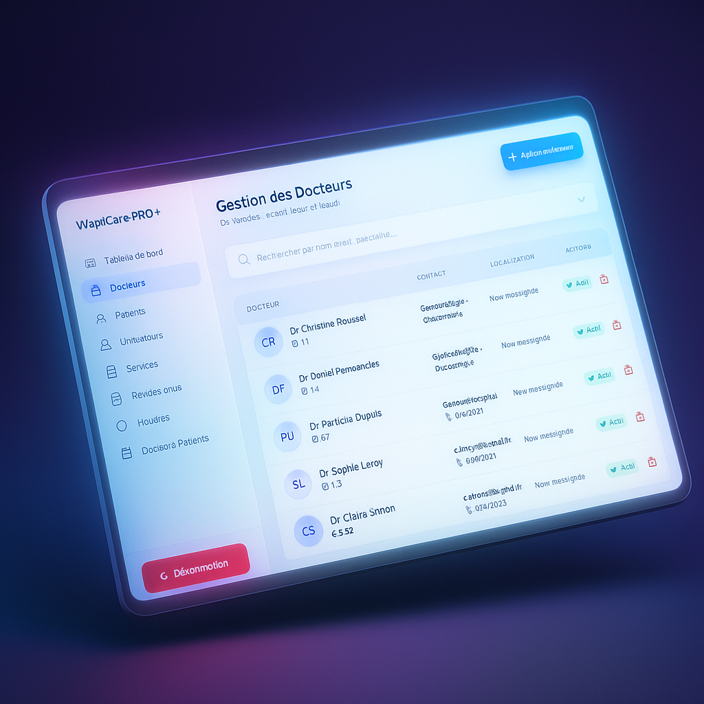 wapiCare Pro - Gestion de rendez-vous médicaux